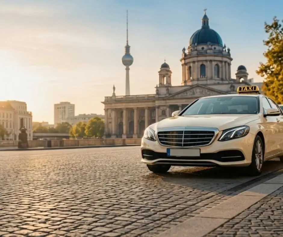 Taxi und Mietwagen vor dem Deutschen Dom in Berlin